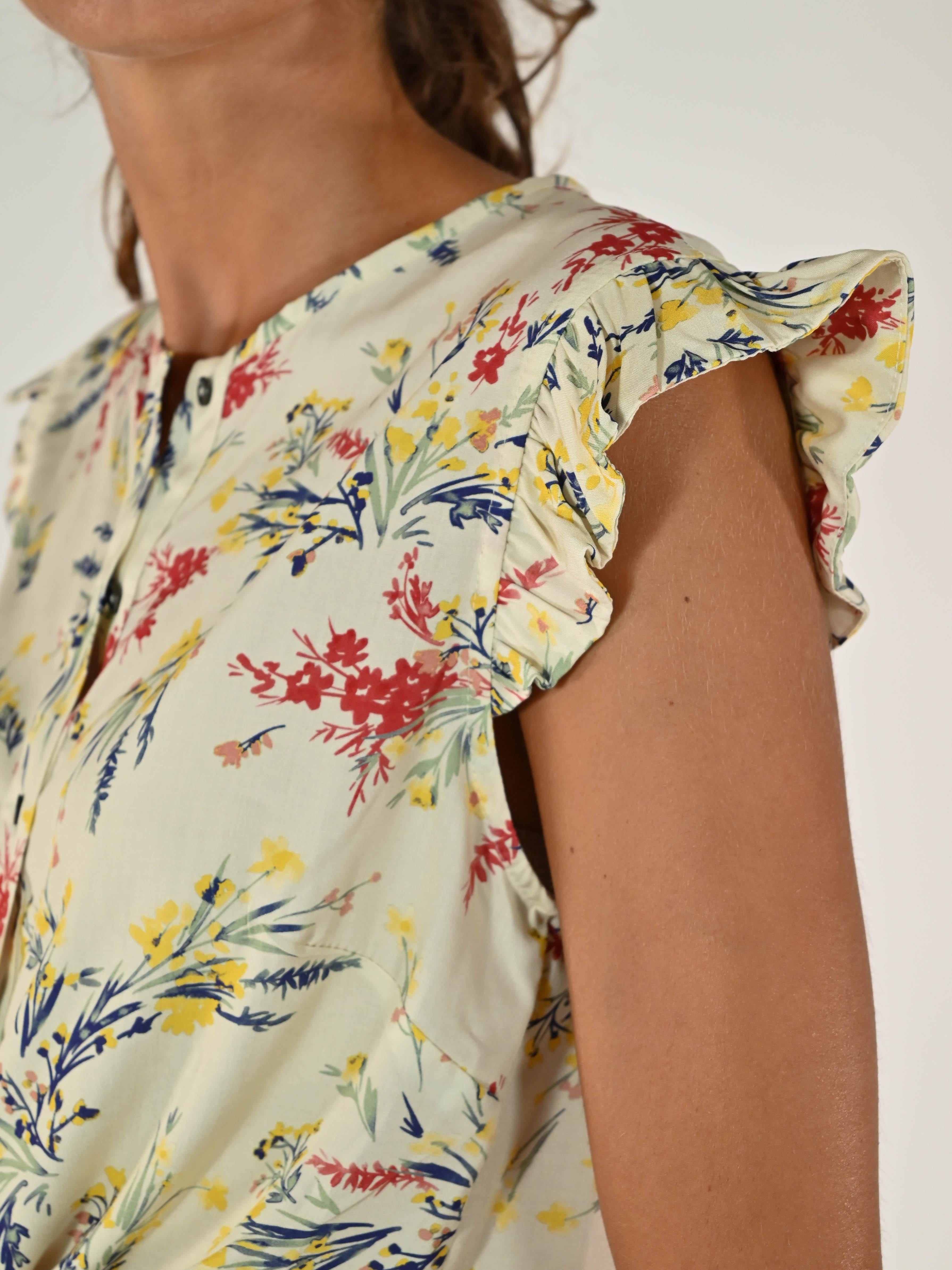 Camicia fantasia viscosa burro C1120122 BURRO LALTRA|STORIA