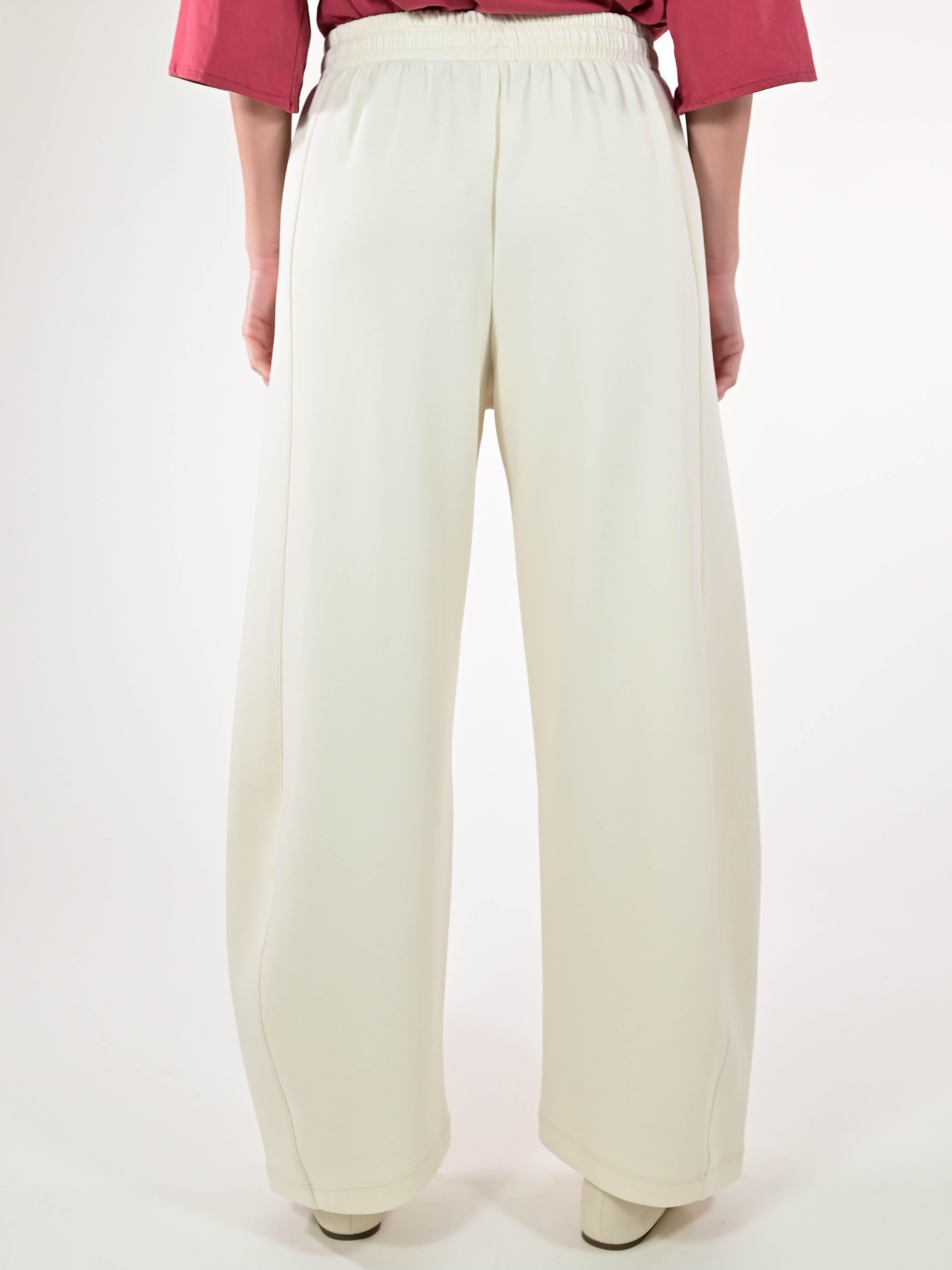 Pantalone carrot fit accoppiato cotone burro P1100432 BURRO LALTRA|STORIA