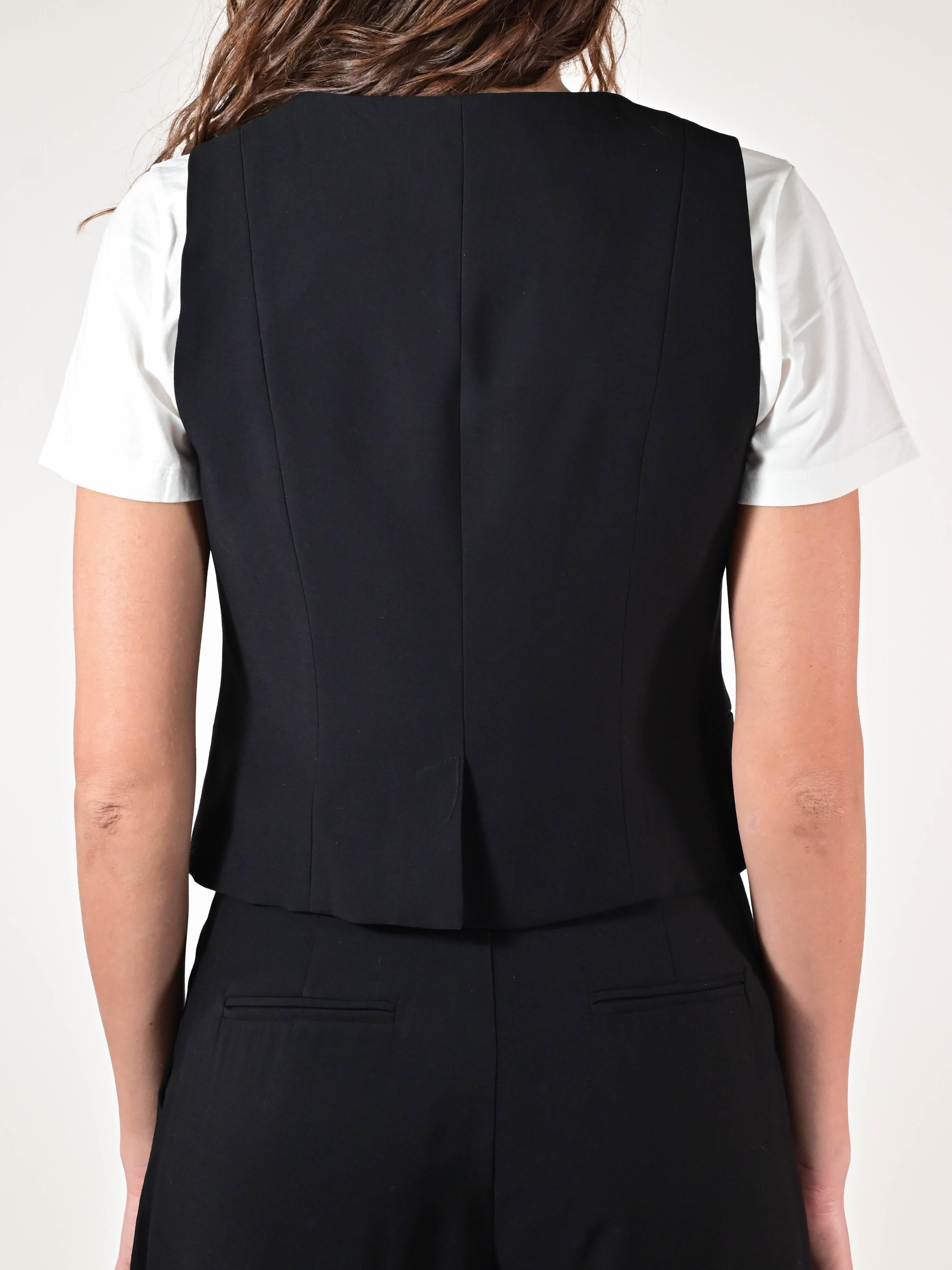 Gilet tasche viscosa nero VBPE252560435 NERO LALTRA|STORIA
