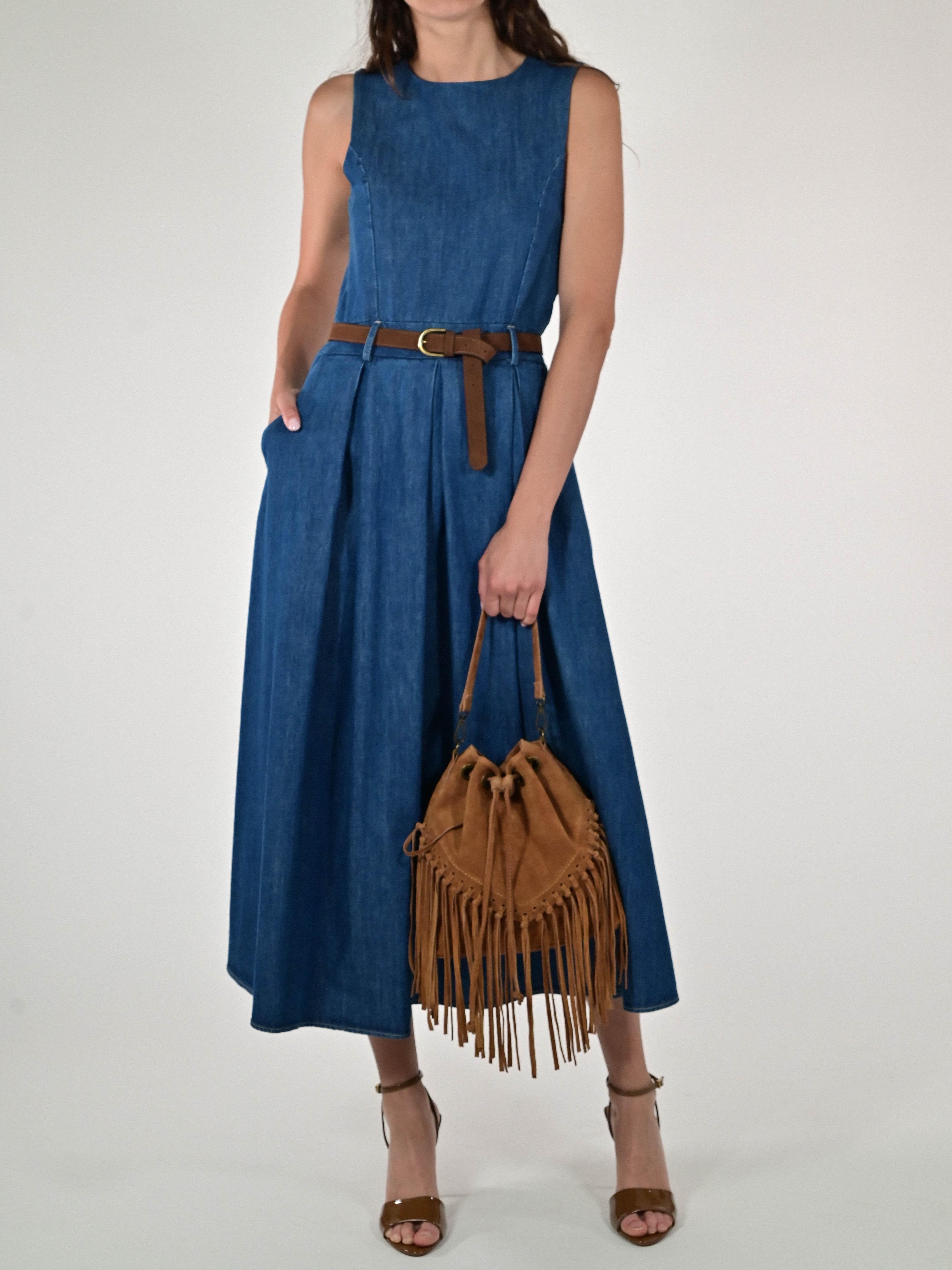 Abito con cannoni in jeans CP25110540 DENIM LALTRA|STORIA