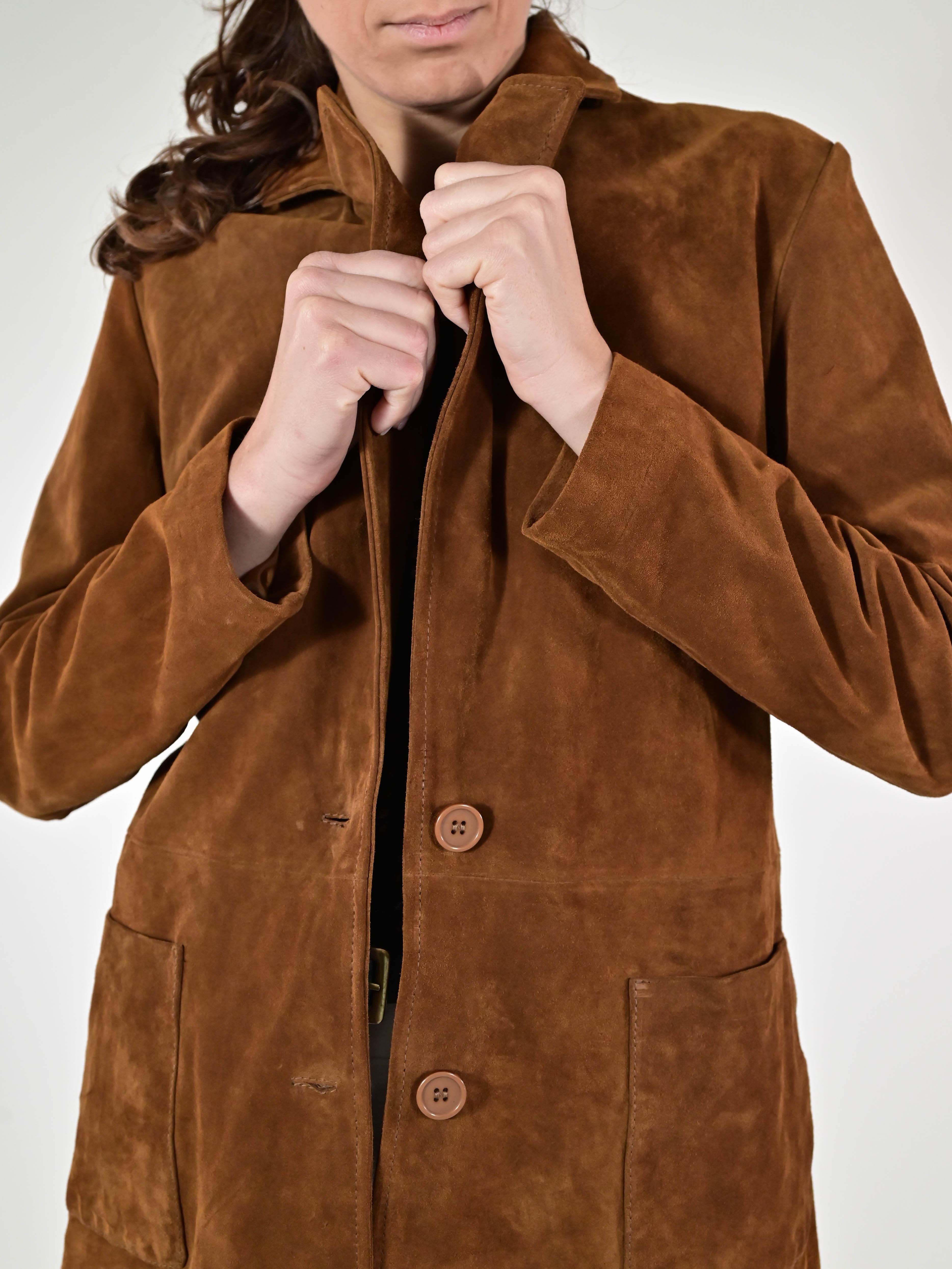 Blazer tasche camoscio GGGB2328S103 COGNAC LALTRA|STORIA