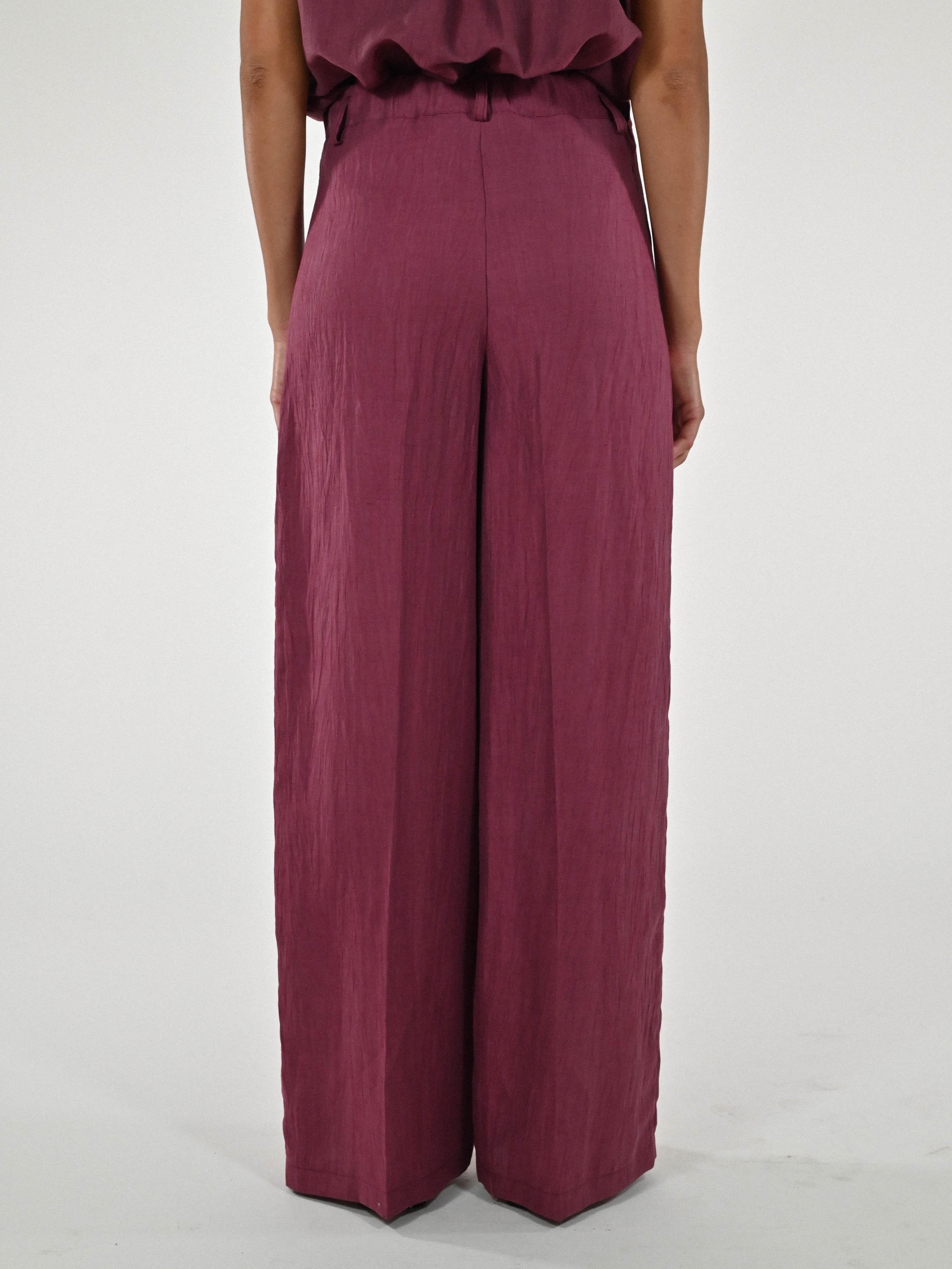 Pantalone palazzo cangiante lino india CPPE25432434 INDIA LALTRA|STORIA