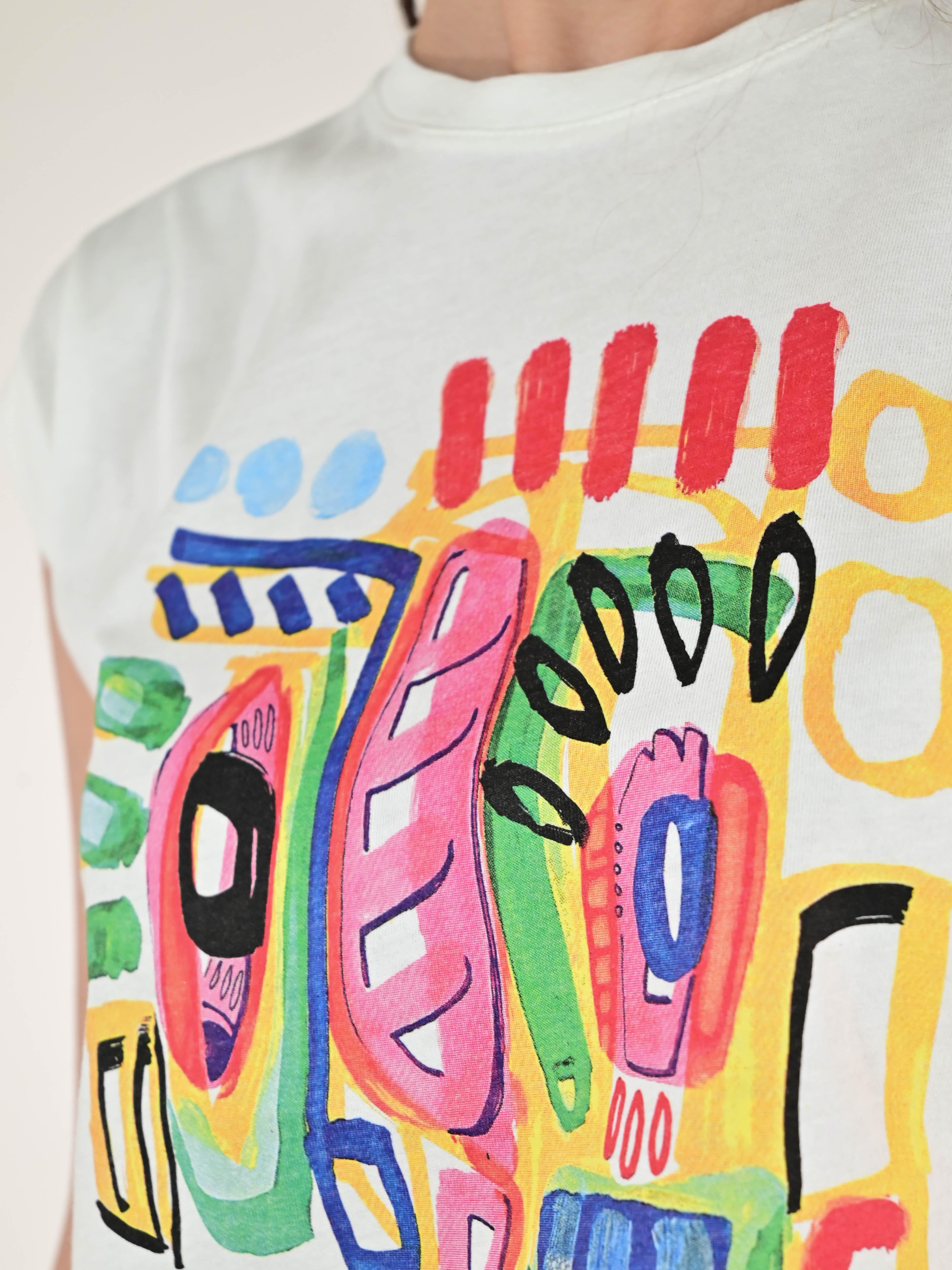 T-shirt stampa astratta cotone FGOTK156939 MULTICOLOR LALTRA|STORIA