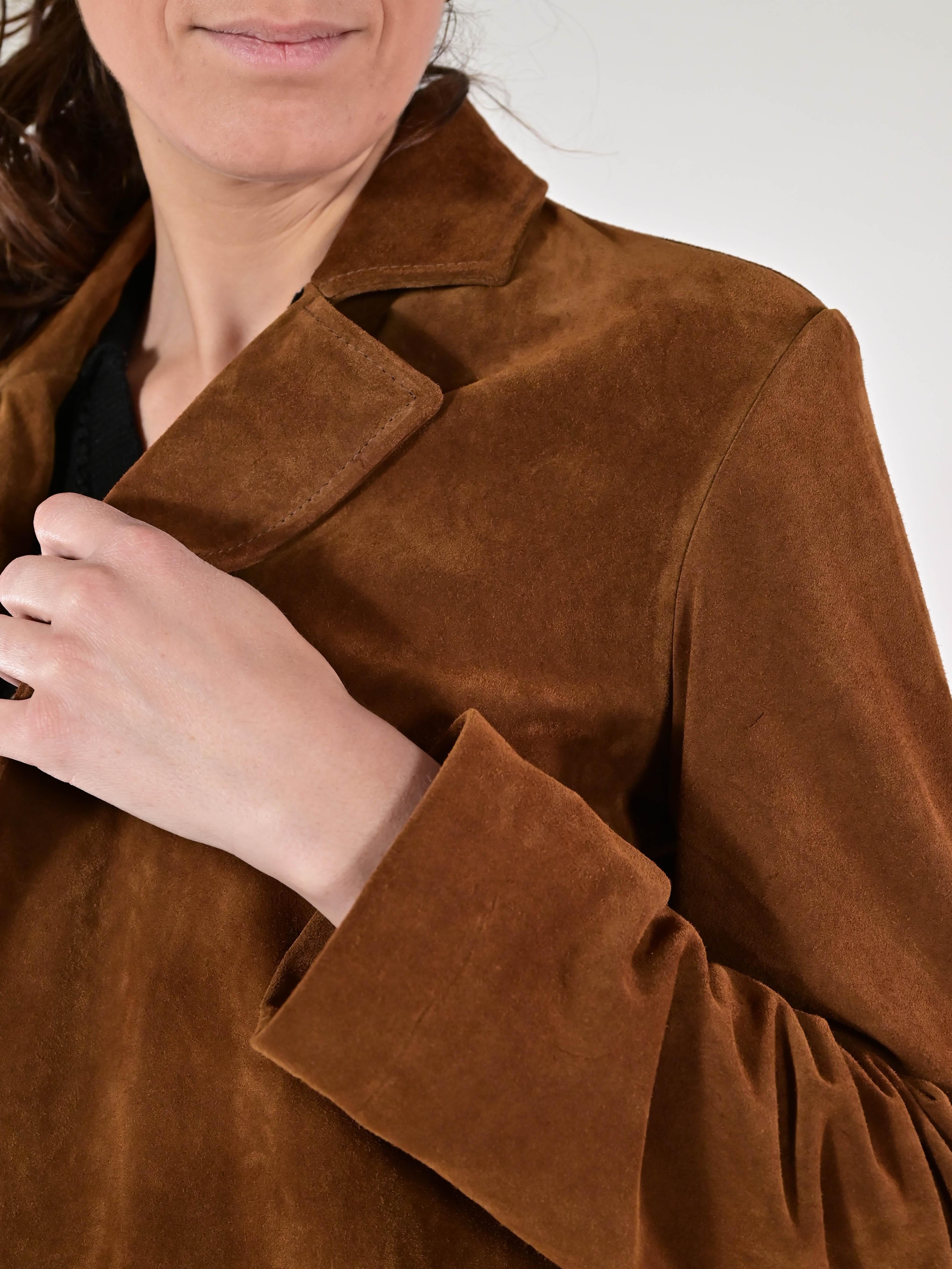Blazer tasche camoscio GGGB2328S103 COGNAC LALTRA|STORIA