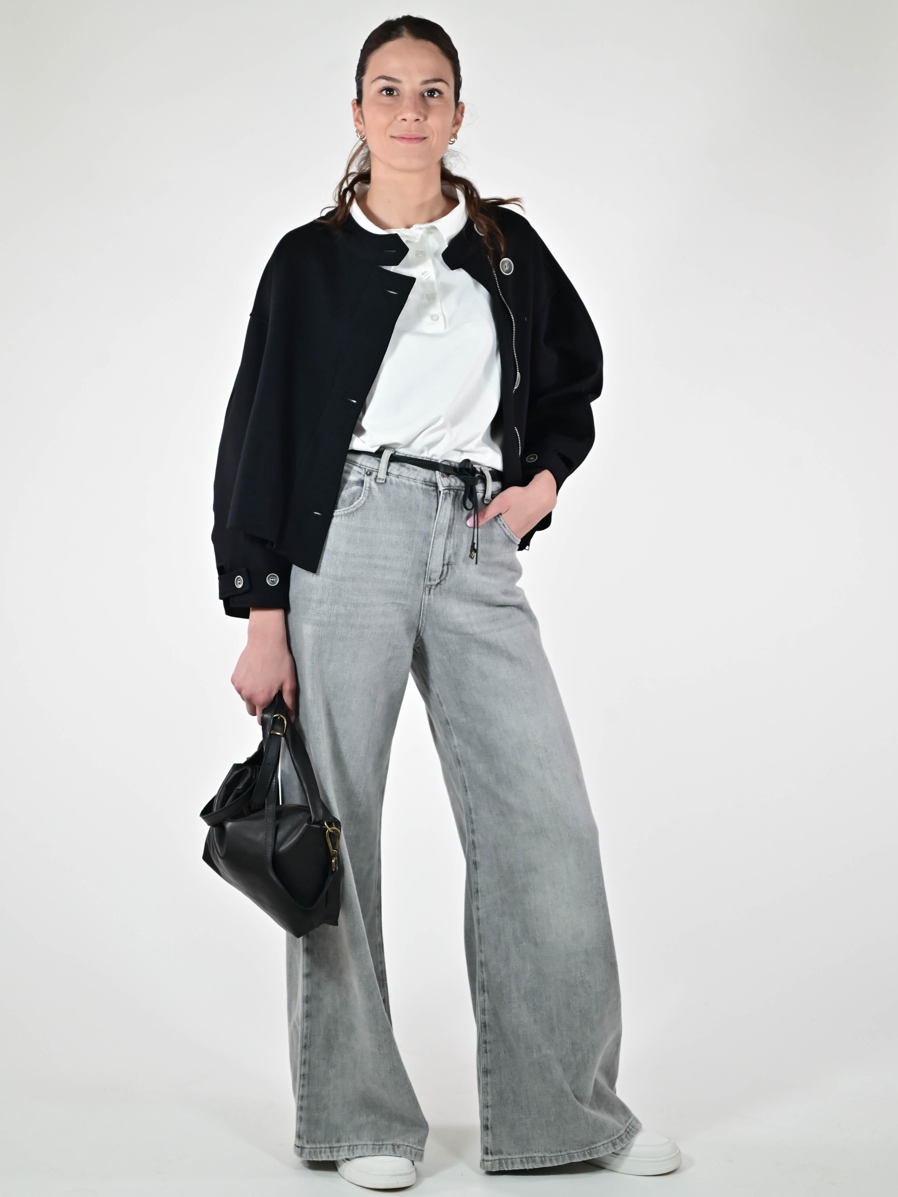 Jeans wide leg cotone grigio BL300-753P36 GRIGIO LALTRA|STORIA