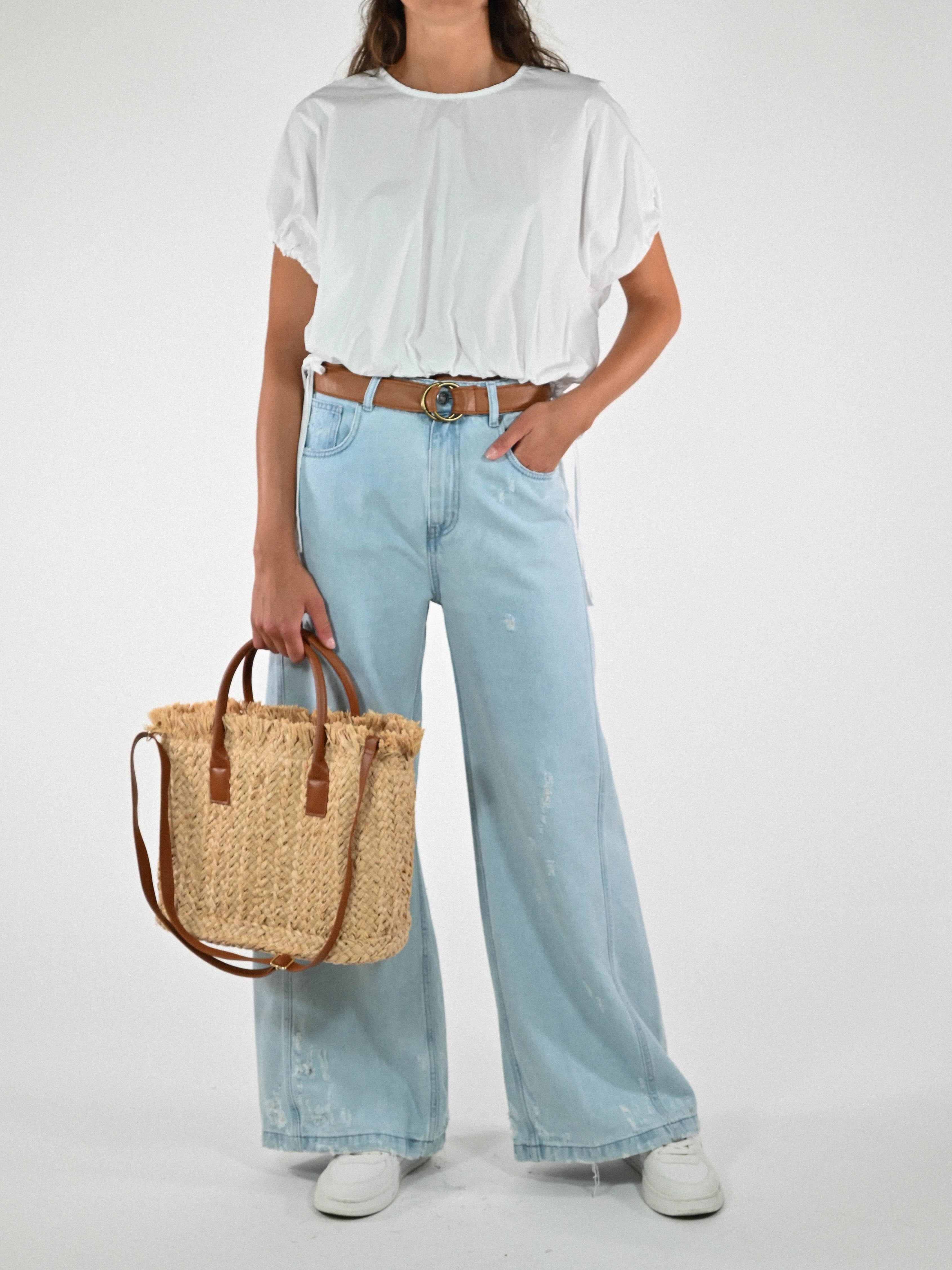 Jeans palazzo cotone DCAPAJ012DC7 DENIM LALTRA|STORIA
