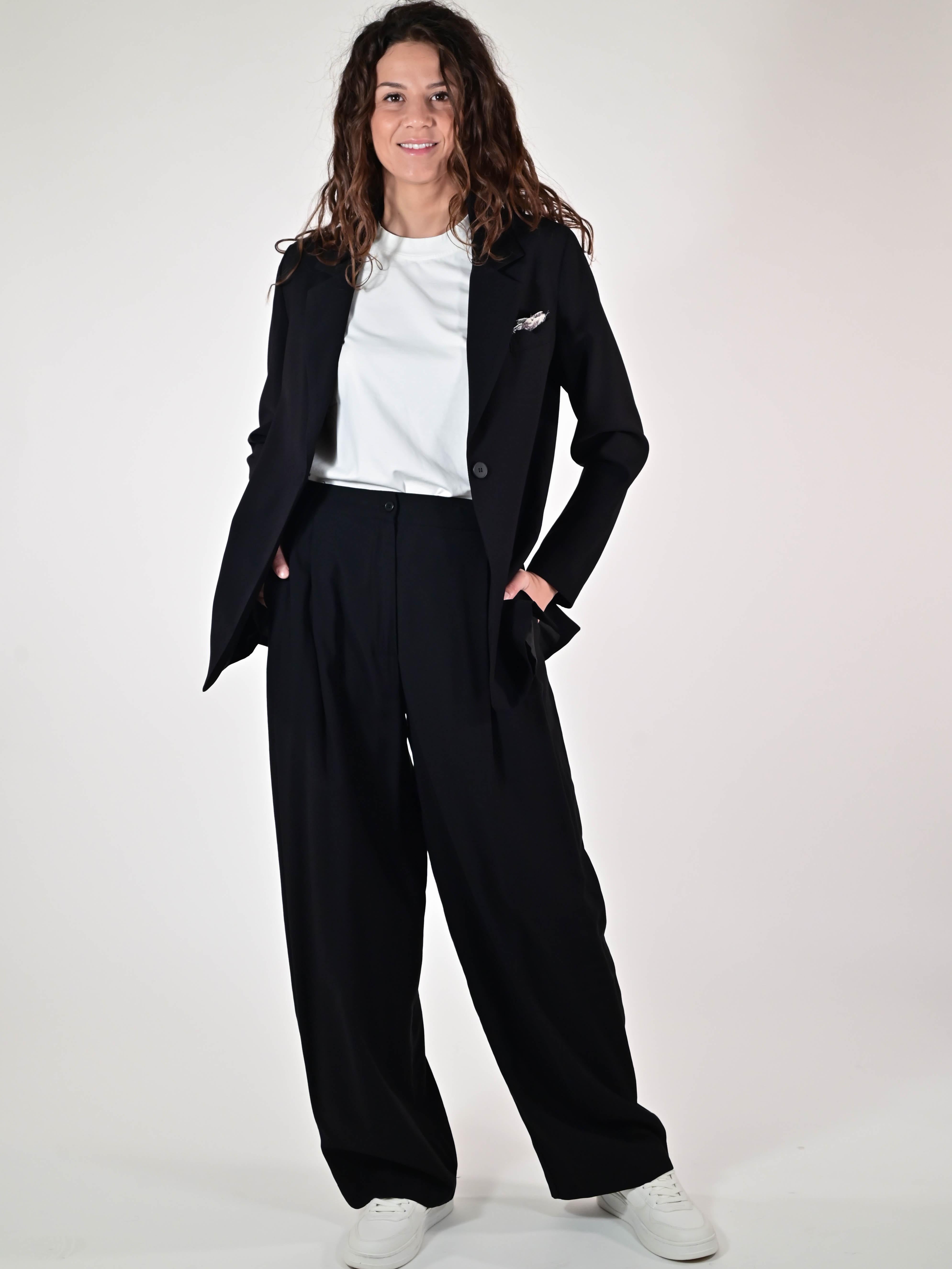 Blazer spacchi viscosa nero VBPE257560363 NERO LALTRA|STORIA