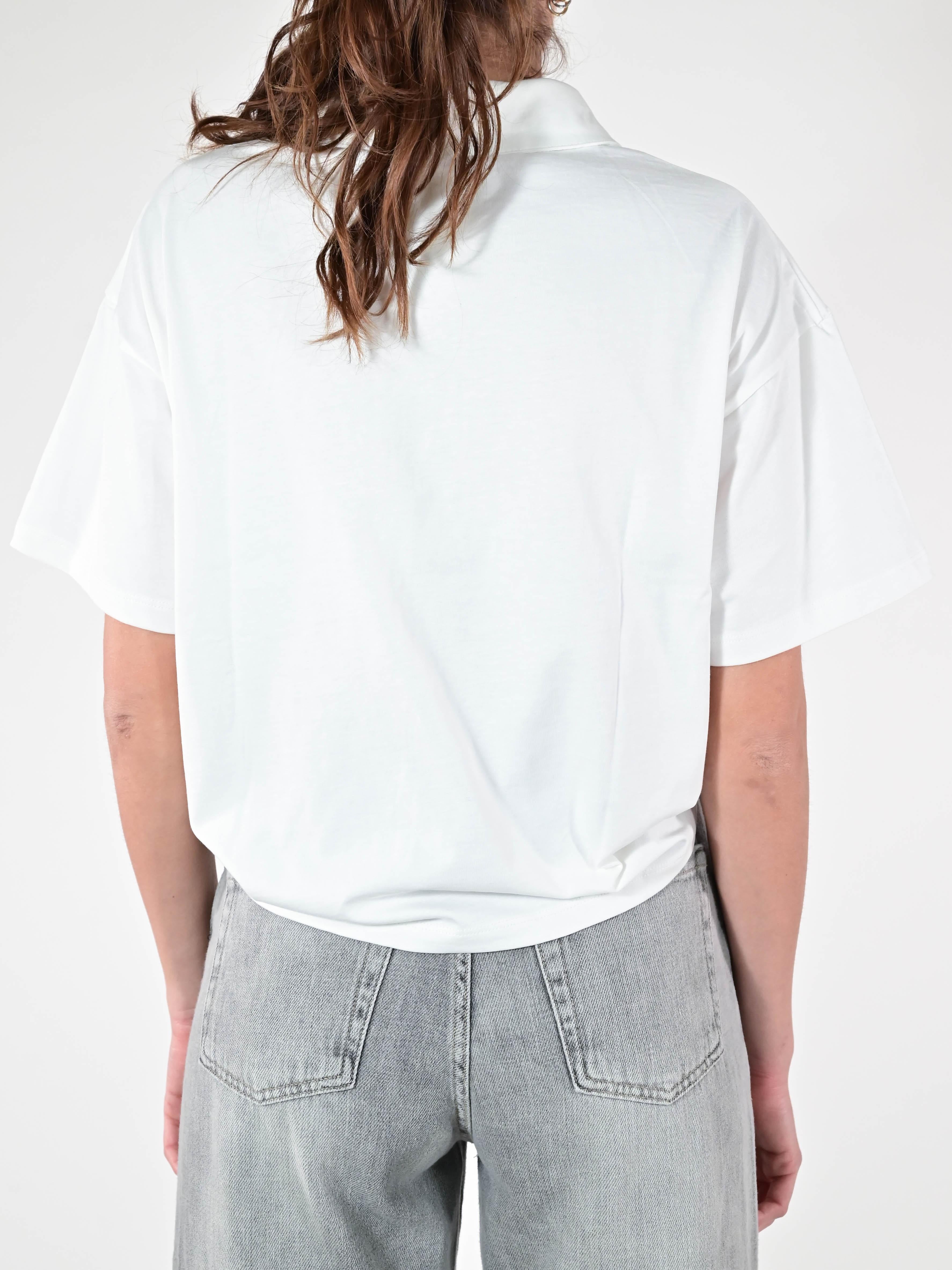Maglia polo cotone bianco VB1566128 BIANCO LALTRA|STORIA
