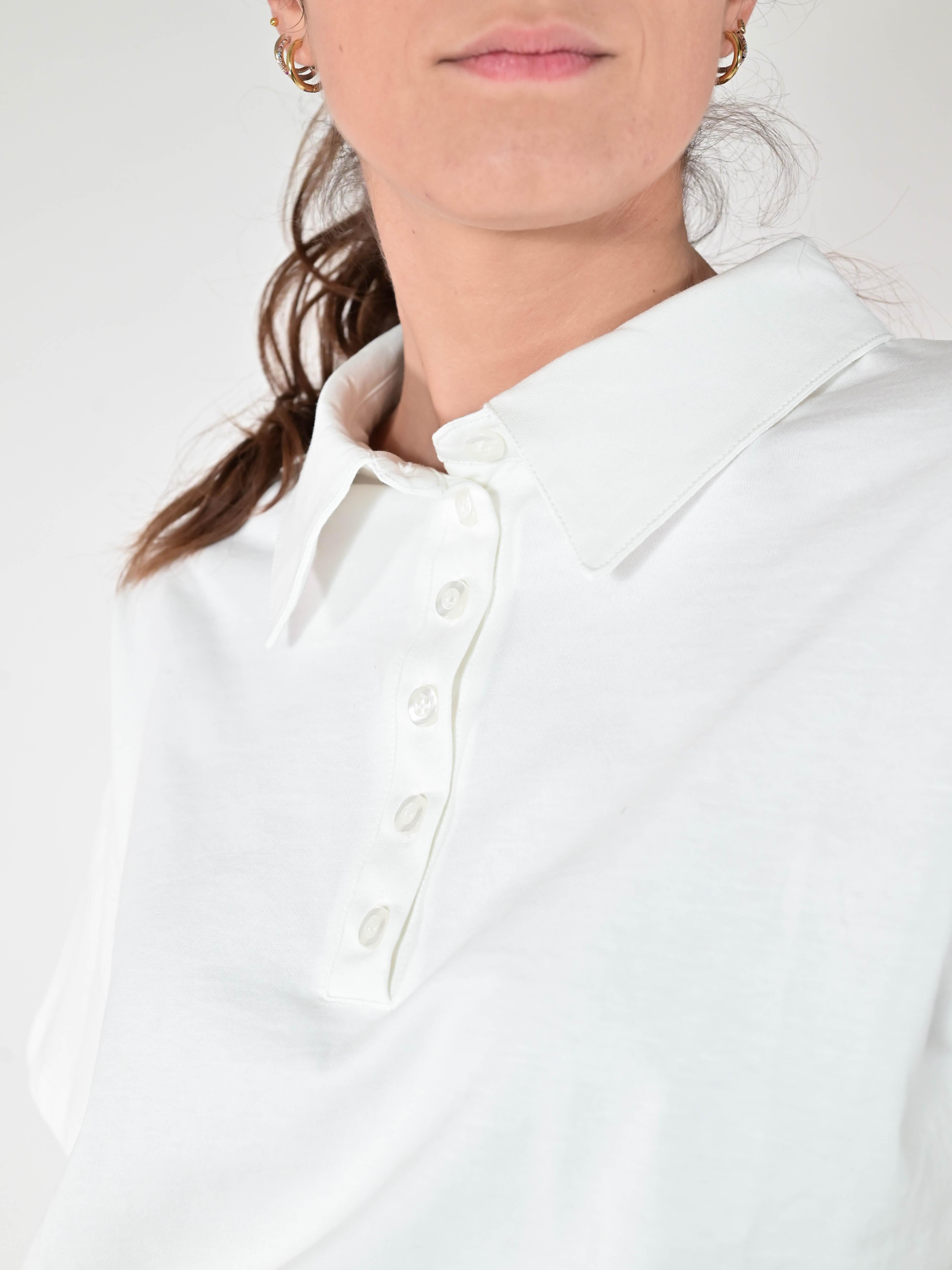 Maglia polo cotone bianco VB1566128 BIANCO LALTRA|STORIA