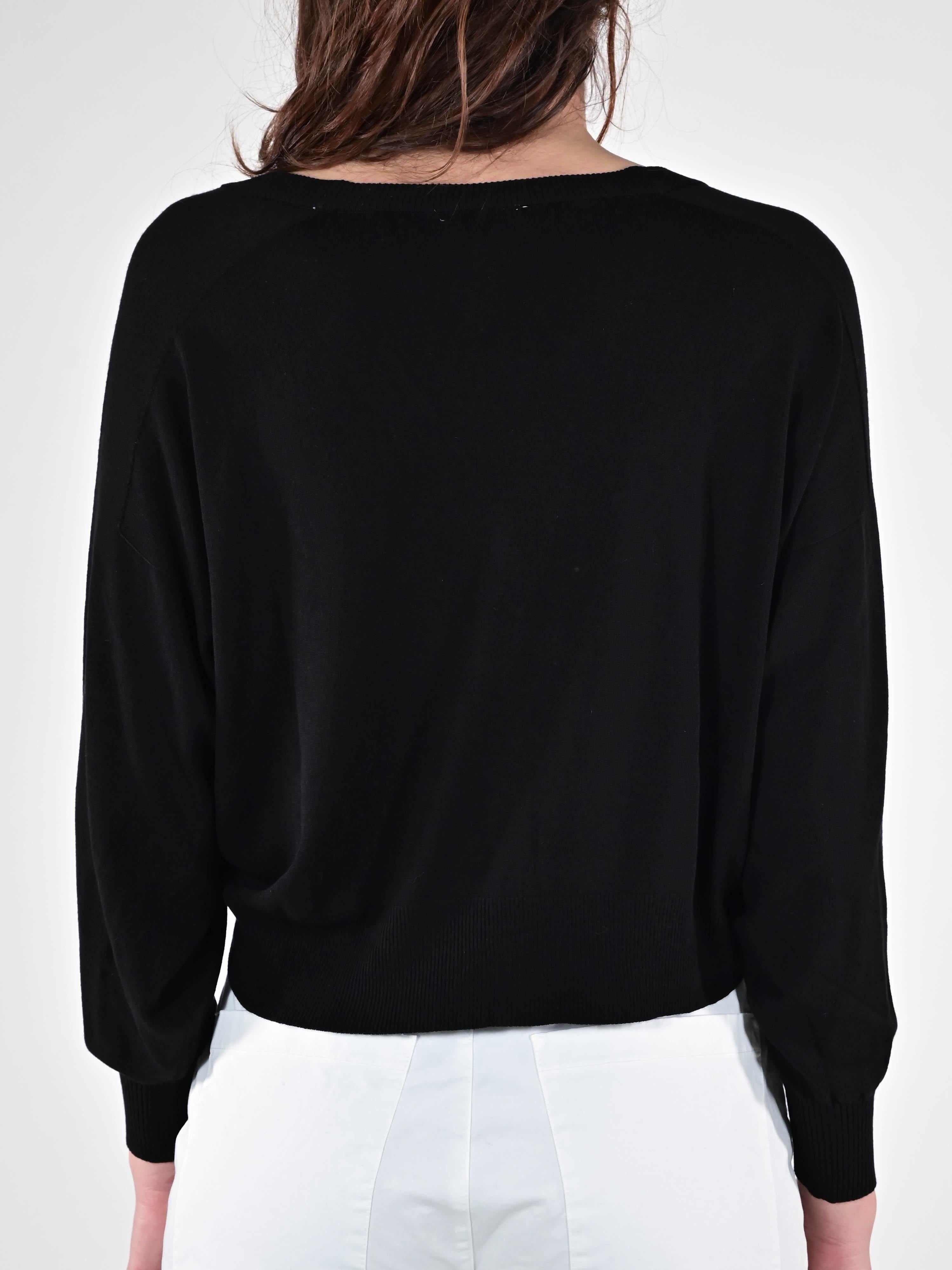 Cardigan bottoni viscosa nero D93VN5323 NERO LALTRA|STORIA 