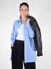 Camicia basic lunga cotone azzurro