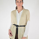 Cardigan filato smanicato lino-viscosa corda D93VN4426 CORDA LALTRA|STORIA 