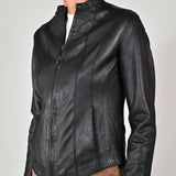 Giacchina spicchi vera pelle nera BHHA-0089FD79 NERO LALTRA|STORIA 