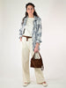 Pantalone felpa gamba diritta cotone burro