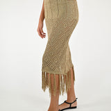 Gonna crochet lurex viscosa oro G6825-T183-BAS25 ORO LALTRA|STORIA 