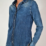 Camicia denim con bottoni cotone DAISY-262C29 JEANS LALTRA|STORIA 