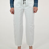 Pantalone bottoni cotone bianco P1101832 BIANCO LALTRA|STORIA 