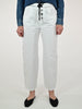 Pantalone bottoni cotone bianco