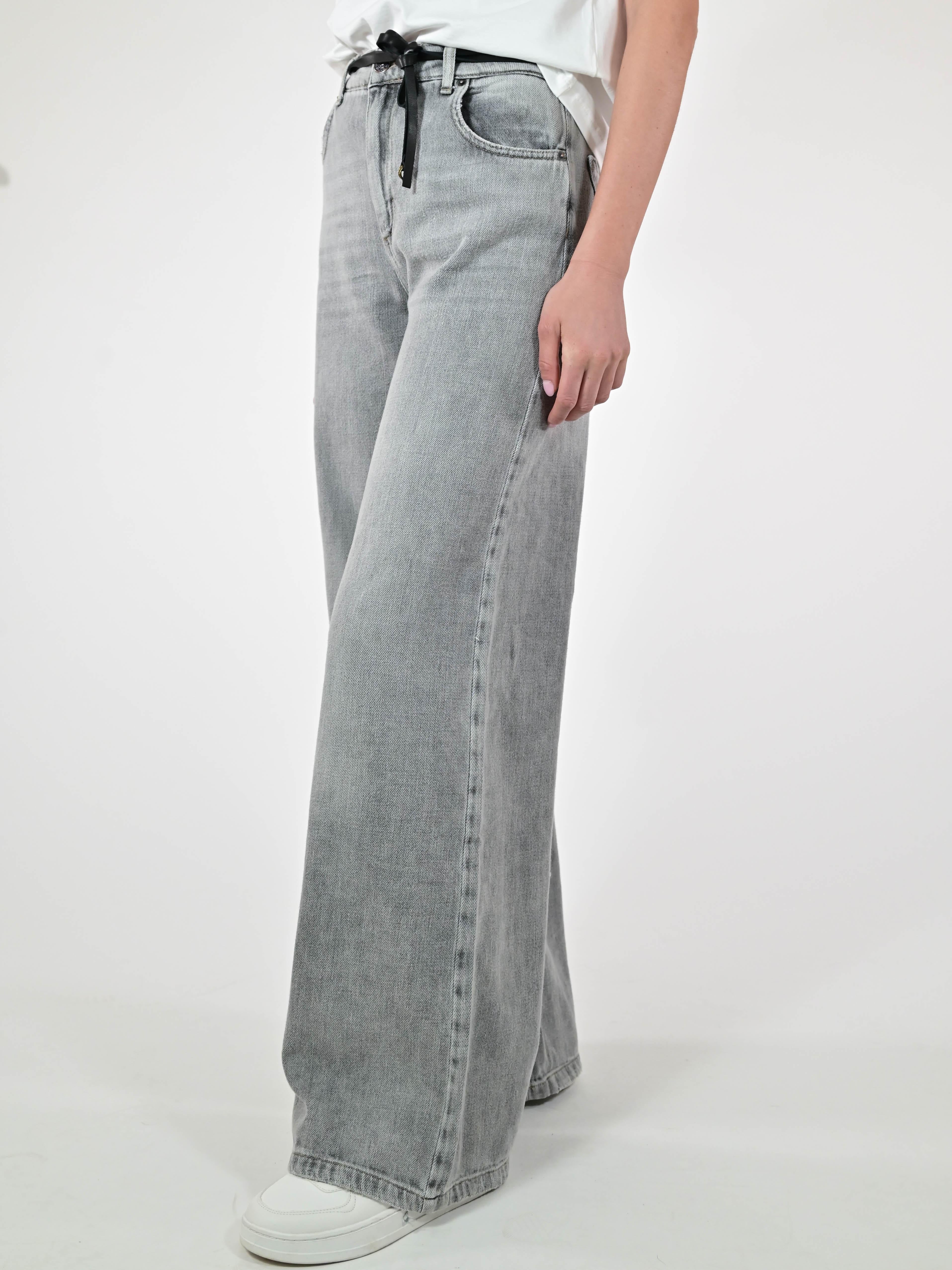 Jeans wide leg cotone grigio BL300-753P36 GRIGIO LALTRA|STORIA 
