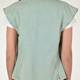 Gilet jeans collo coreana cotone BL380-661C32 DENIM LALTRA|STORIA 