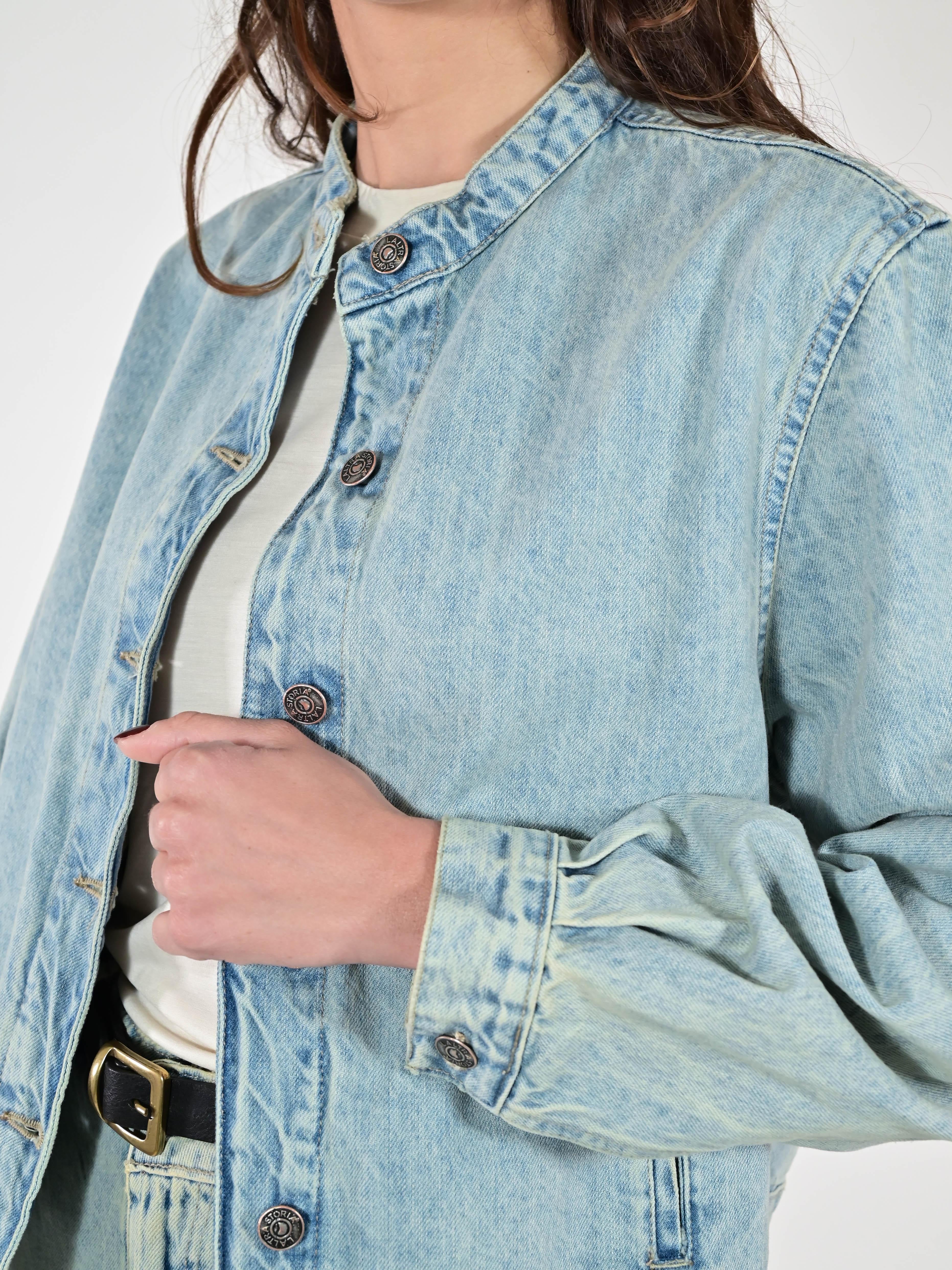 Giubbino denim collo coreana BL318-528J40 JEANS LALTRA|STORIA 