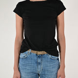 T-shirt basica cotone nera JS19729/9027 NERO LALTRA|STORIA 