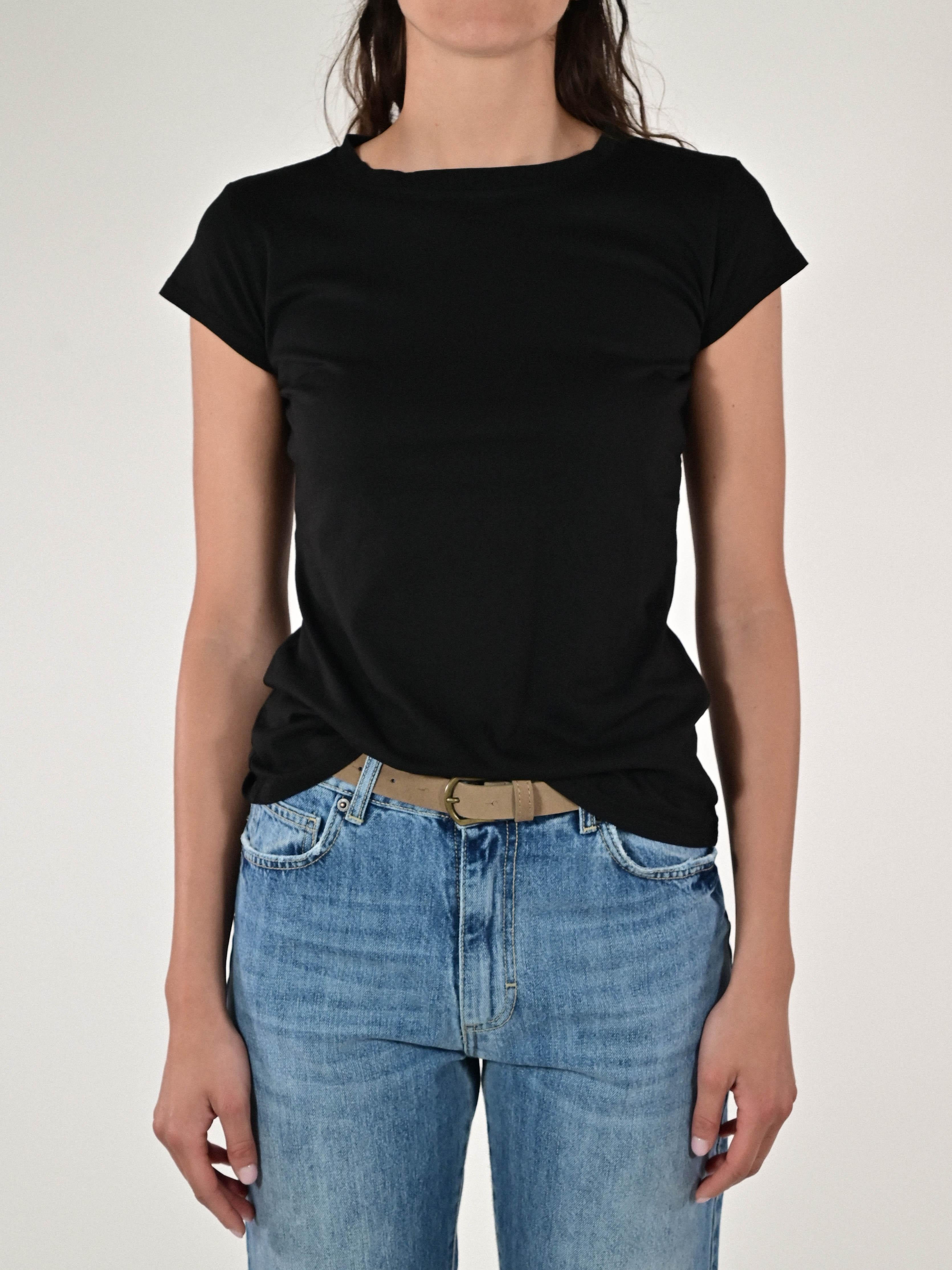 T-shirt basica cotone nera JS19729/9027 NERO LALTRA|STORIA 