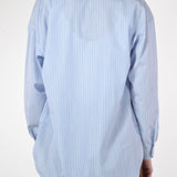 Camicia lunga tasca in cotone riga blu VBPE1561536 RIGA BLU LALTRA|STORIA 