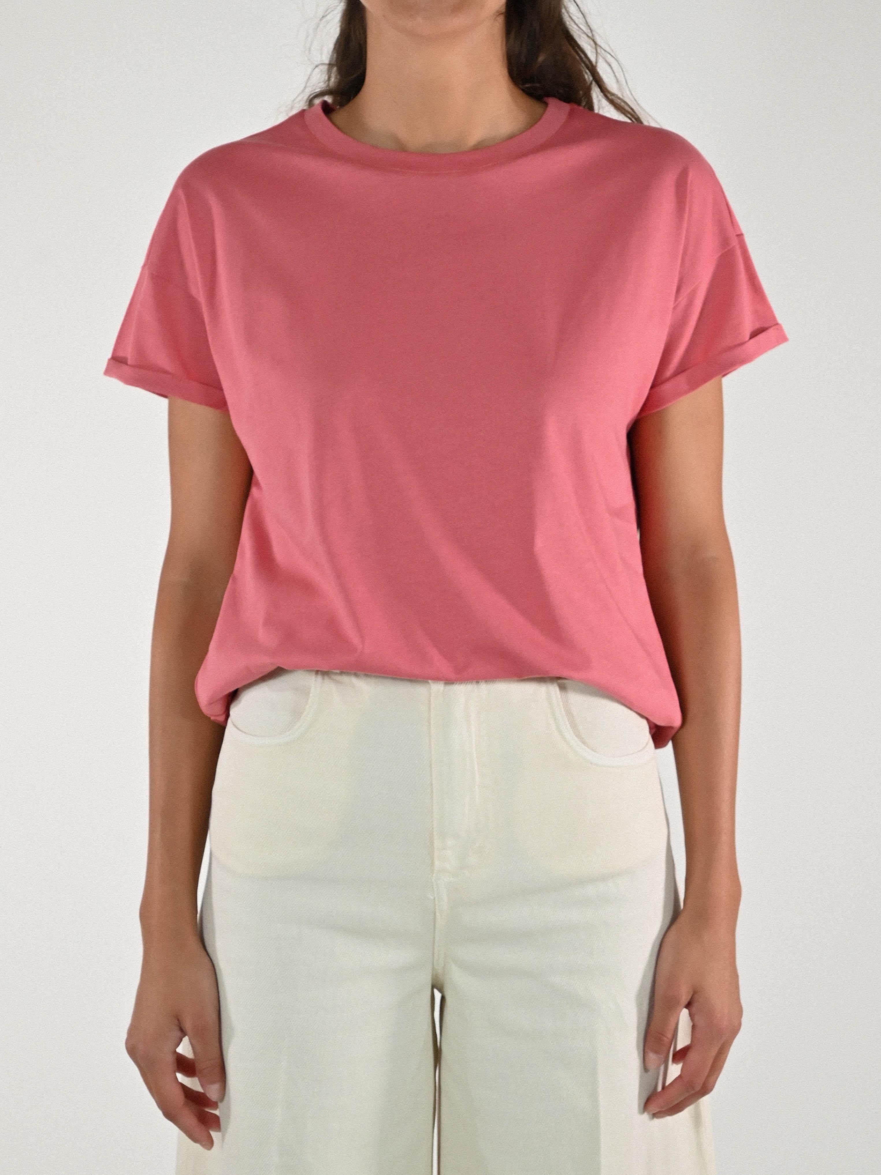 T-shirt girocollo cotone tulipano M1488-TP-BAS11 TULIPANO LALTRA|STORIA 
