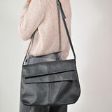 Borsa doppia patta pelle GGAR11046 GRIGIO LALTRA|STORIA 