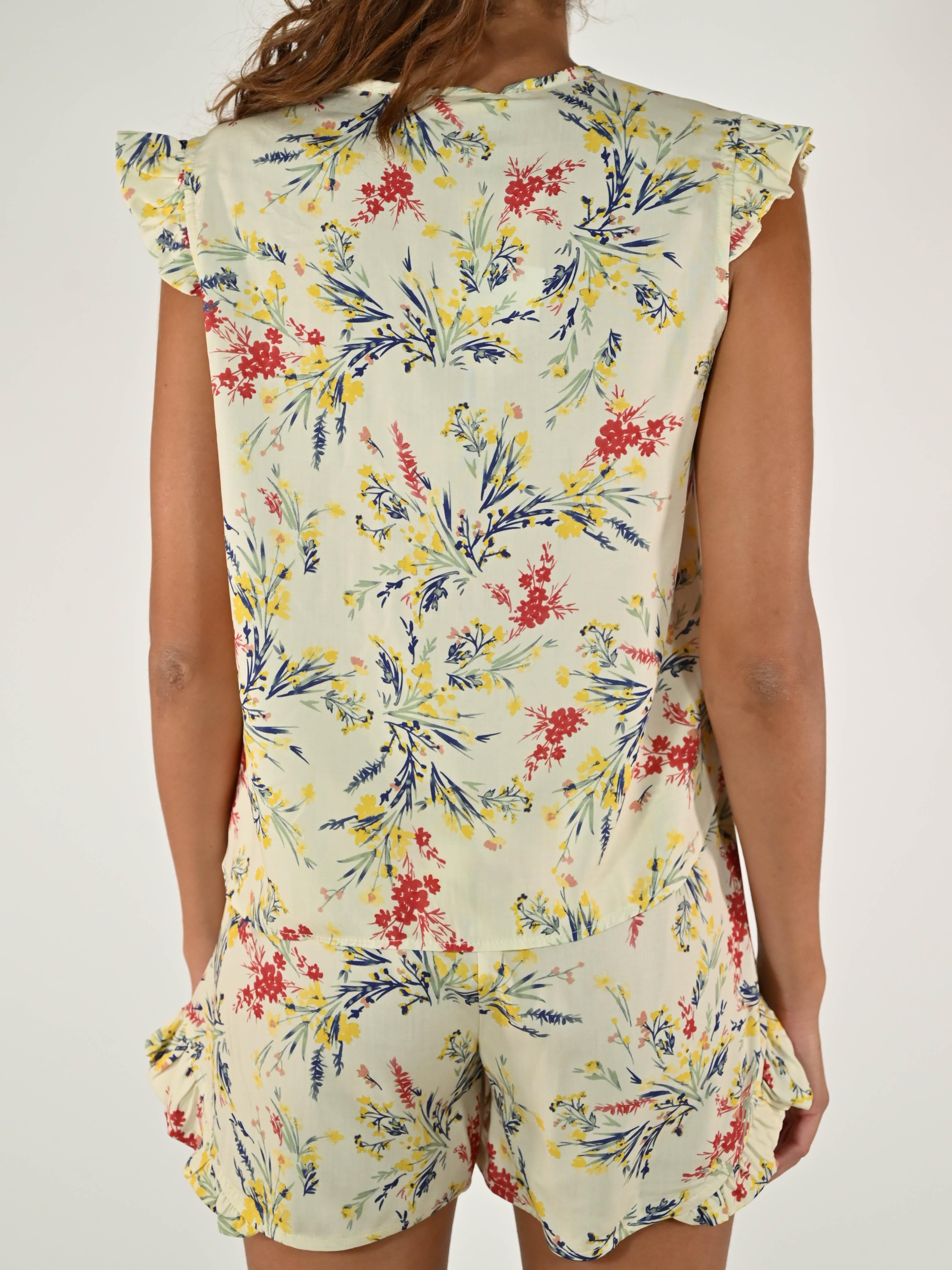 Camicia fantasia viscosa burro C1120122 BURRO LALTRA|STORIA 