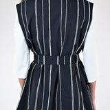 Gilet gessato cotone nero G1091152 NERO LALTRA|STORIA 