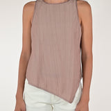 Camicia smanicata viscosa cipria C1092819 CIPRIA LALTRA|STORIA 