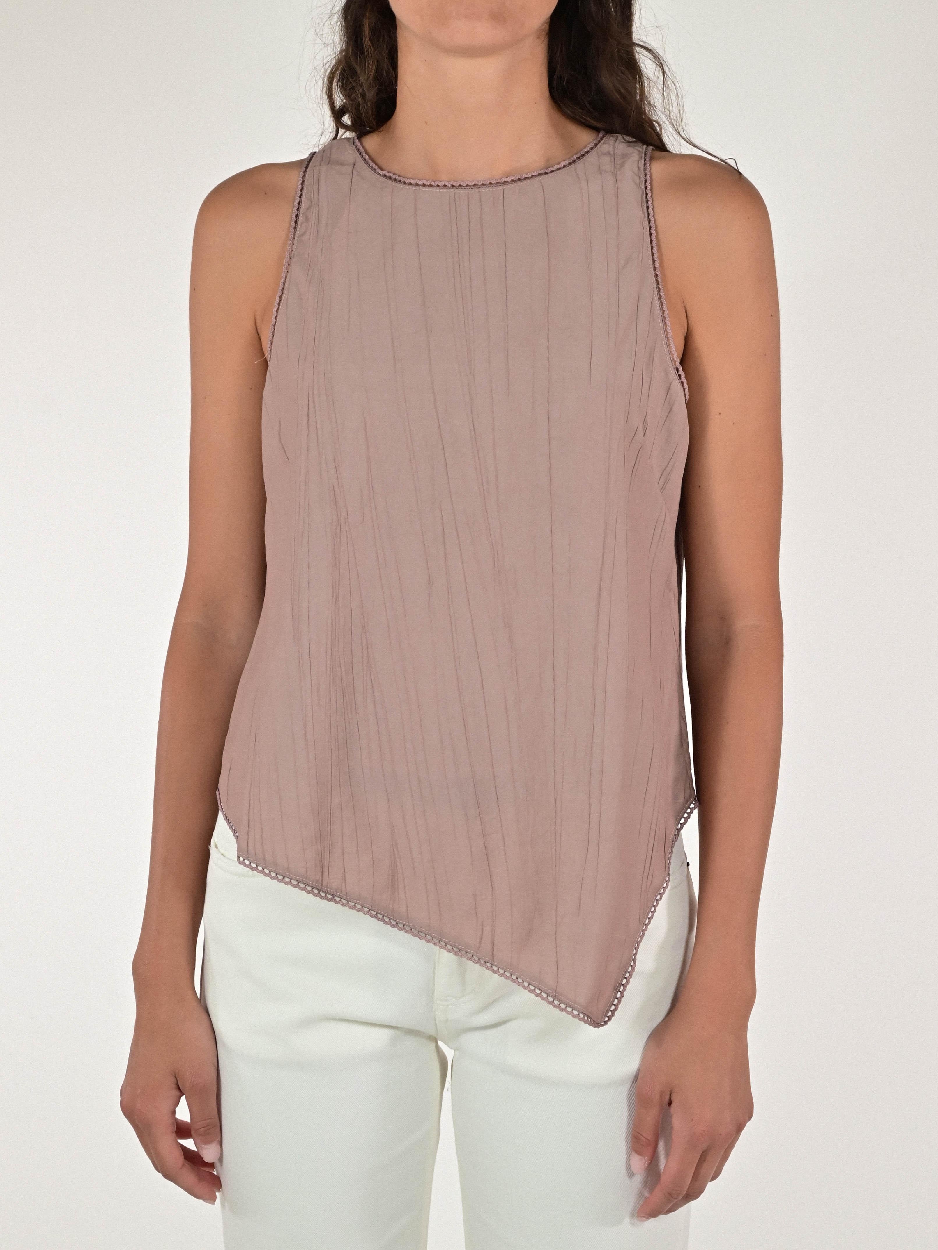 Camicia smanicata viscosa cipria C1092819 CIPRIA LALTRA|STORIA 