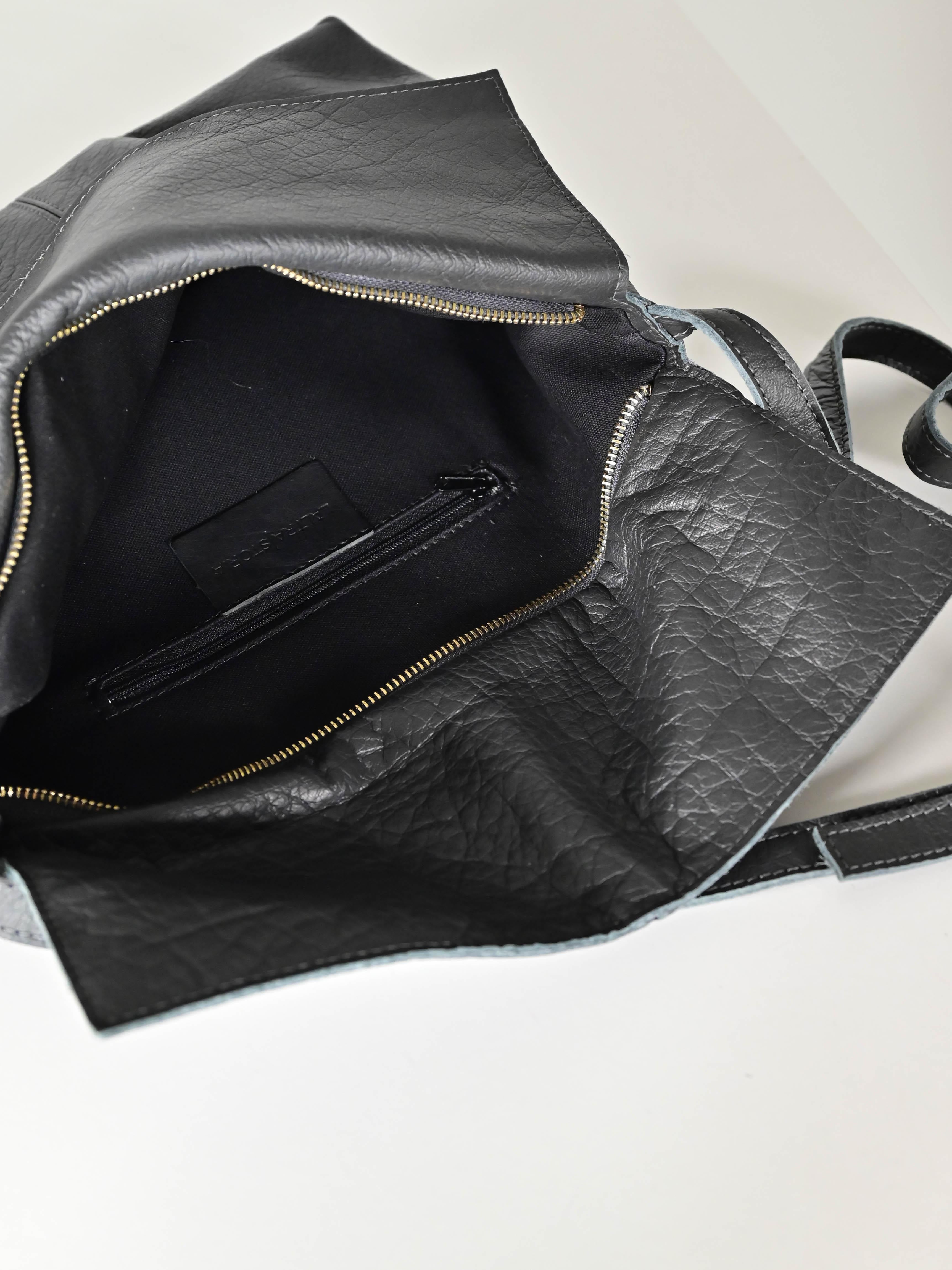 Borsa doppia patta pelle GGAR11046 GRIGIO LALTRA|STORIA 