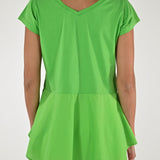 T-shirt scollo V frappa cotone verde M1117-36-SW/BAS6 VERDE LALTRA|STORIA 