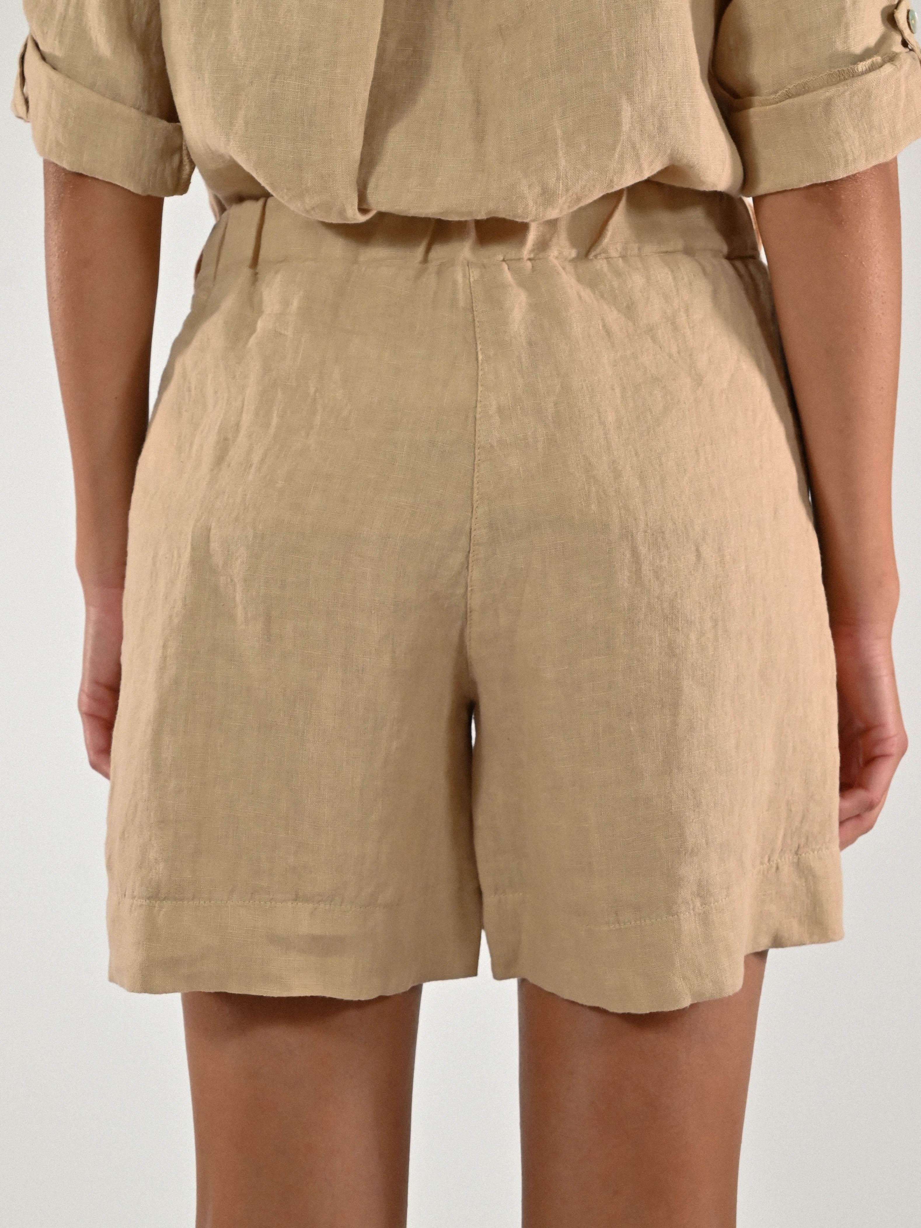 Shorts tasche lino deserto AS8P036-415 DESERTO LALTRA|STORIA 