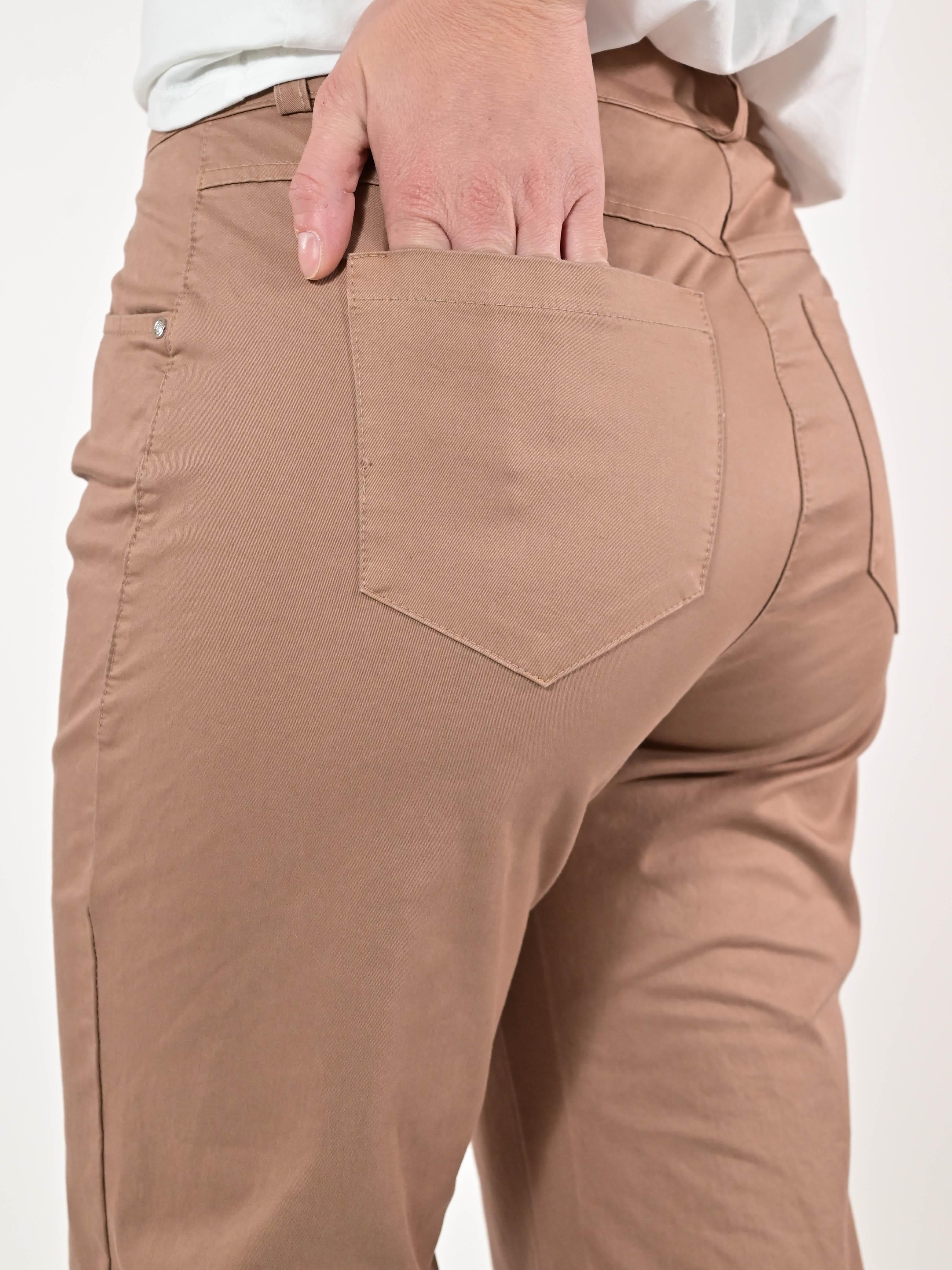 Pantalone slim in gabardine cotone mocha mou P1091029 MOCHA MOUSSE LALTRA|STORIA 