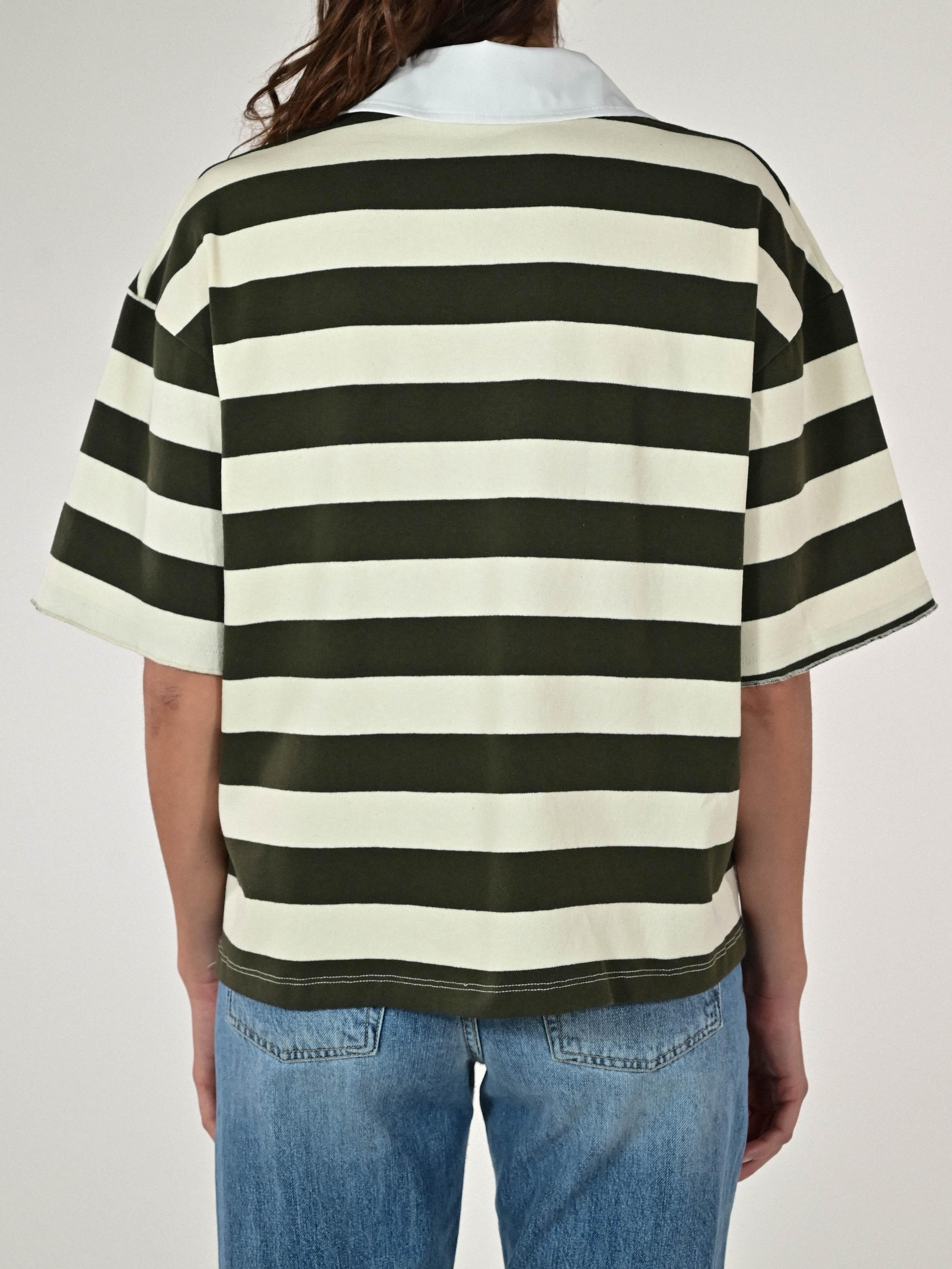 Maglia polo righe cotone verde M1104524 VERDE LALTRA|STORIA 