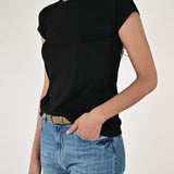 T-shirt basica cotone nera JS19729/9027 NERO LALTRA|STORIA 