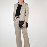 Pantalone gamba dritta in cotone beige P1100227 BEIGE LALTRA|STORIA 