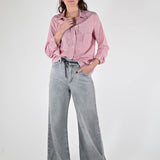 Camicia righe tasche cotone rossa C5569-T182-BAS27 RIGA ROSSA LALTRA|STORIA 