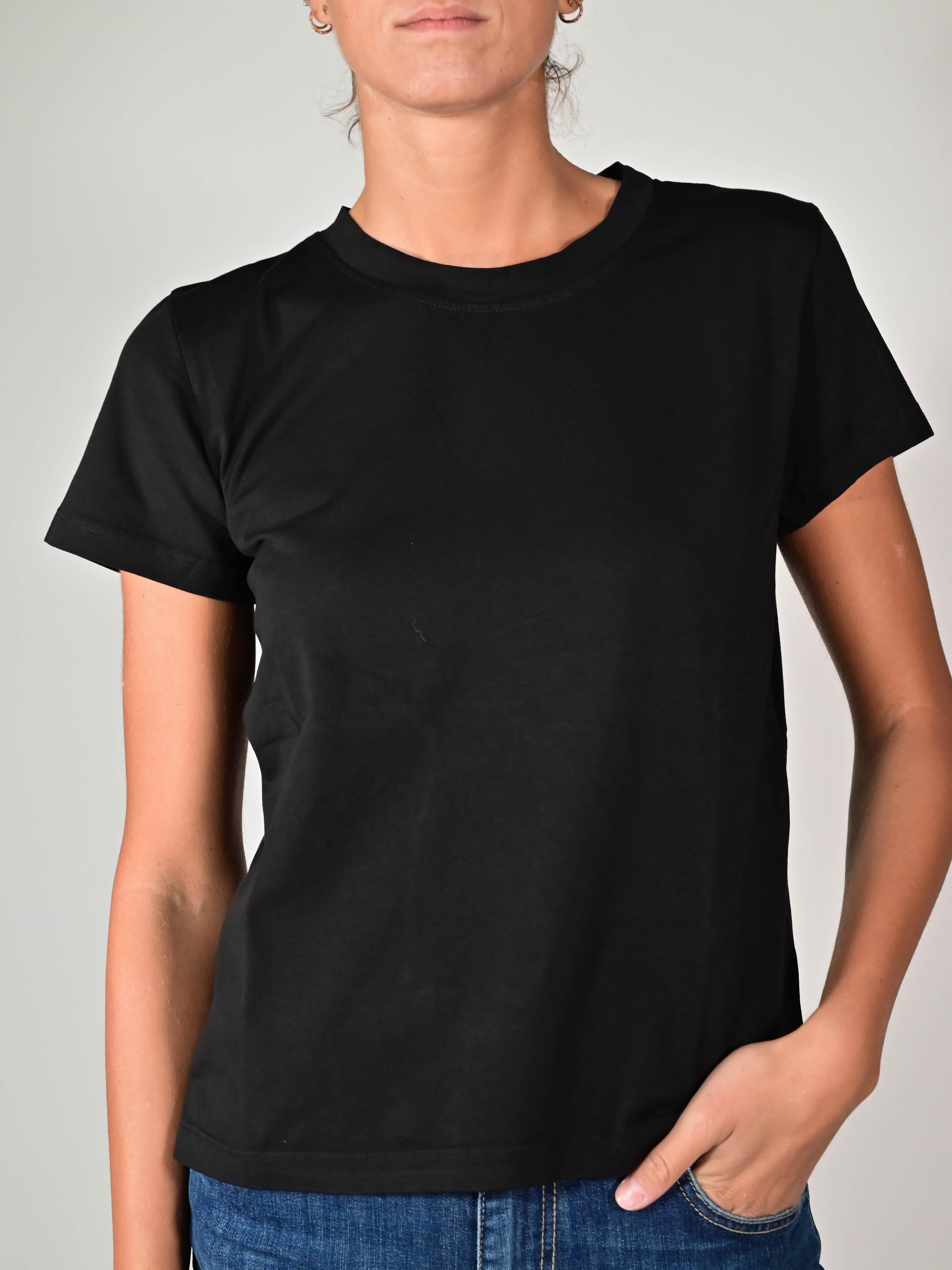 Maglia girocollo manica corta cotone JS18775/9036 NERO LALTRA|STORIA 