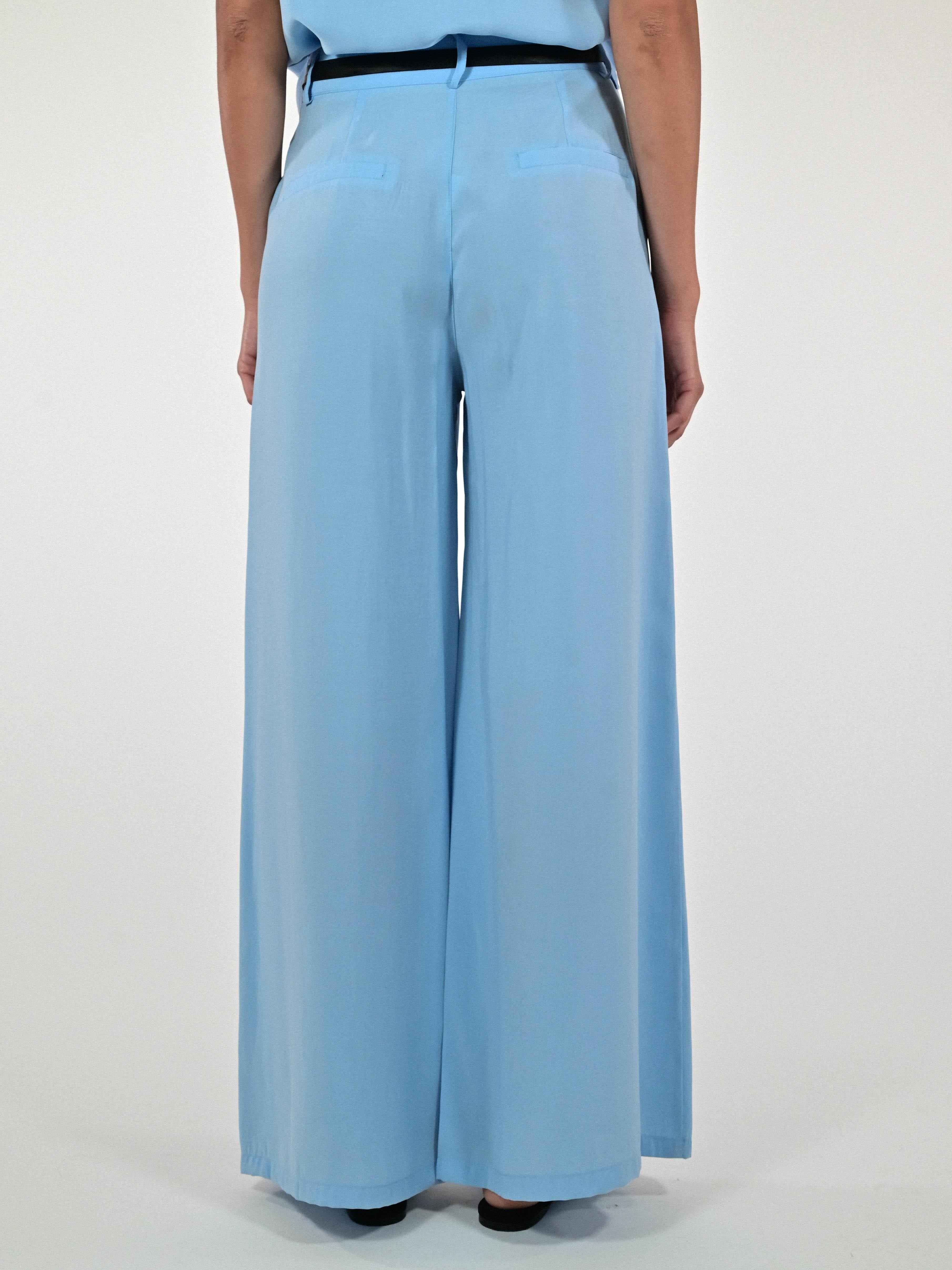 Pantalone palazzo modal celeste P1105728 CELESTE LALTRA|STORIA 