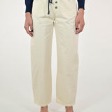 Pantalone largo bottoni cotone burro P1102321 BURRO LALTRA|STORIA 
