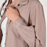 Camicia bottoni viscosa cipria C1093130 CIPRIA LALTRA|STORIA 