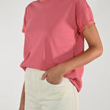 T-shirt girocollo cotone tulipano M1488-TP-BAS11 TULIPANO LALTRA|STORIA 