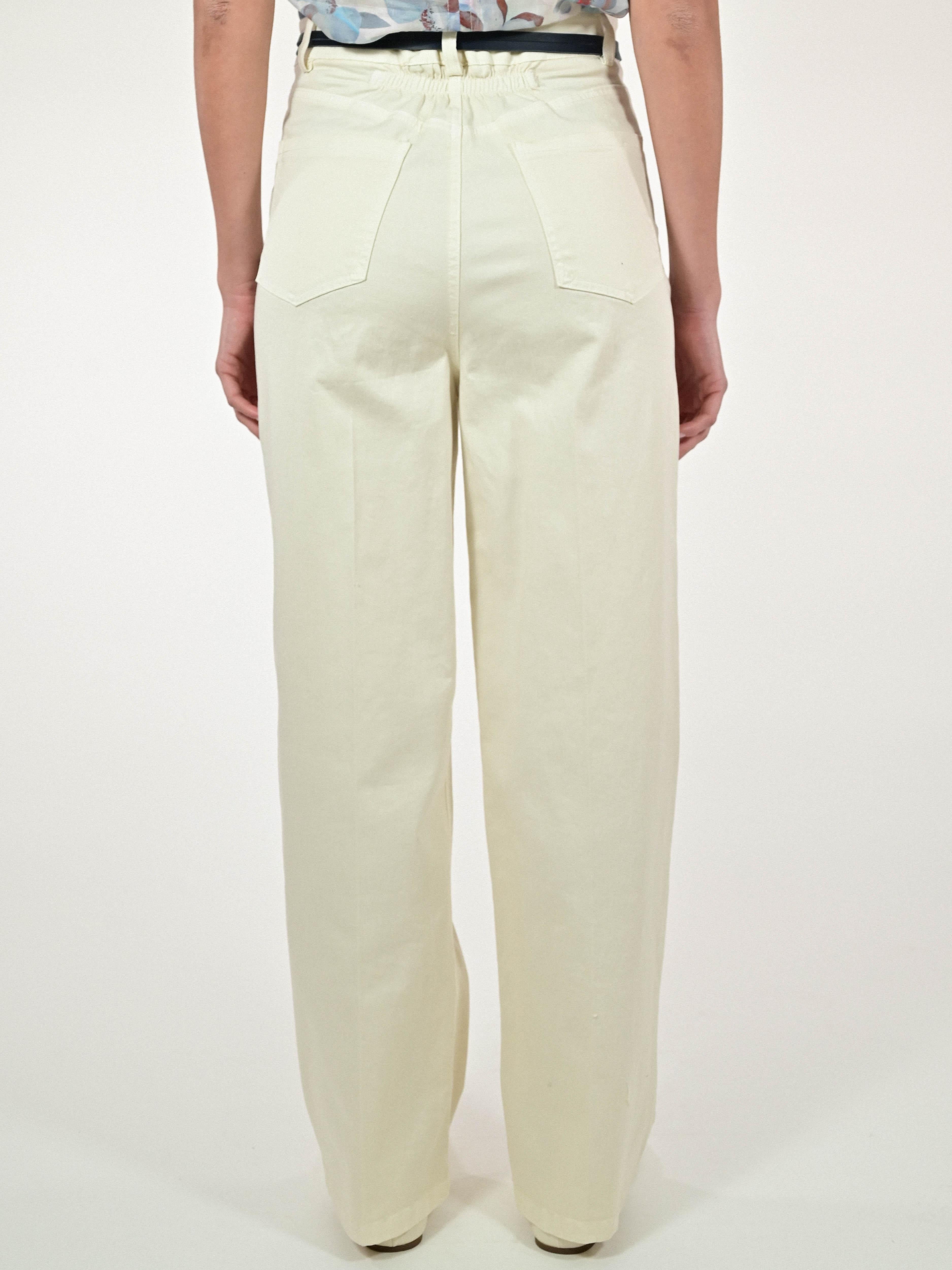 Pantalone elastico gabardine cotone CPPE25414732 BURRO LALTRA|STORIA 