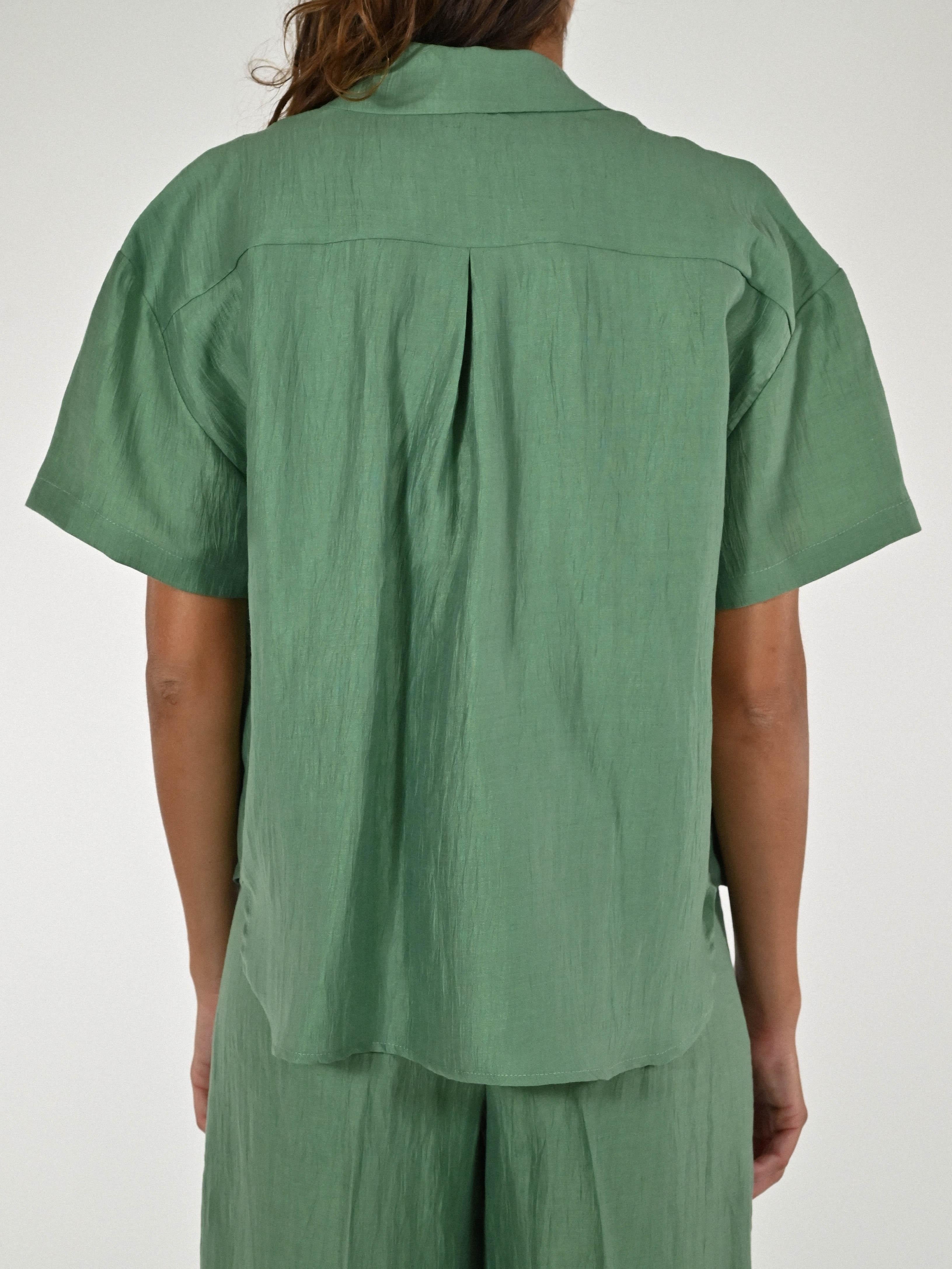 Camicia taschino cangiante lino salvia CPPE25263932 SALVIA LALTRA|STORIA 