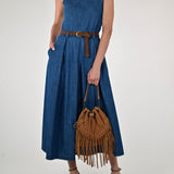 Abito con cannoni in jeans CP25110540 DENIM LALTRA|STORIA 